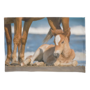 Funda De Cojín Animales de bebé más afectados   Caballo salvaje C