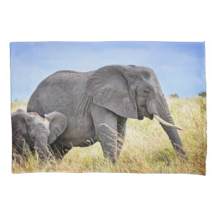 Funda De Cojín Animales de bebé más afectados Elefante africano