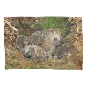 Funda De Cojín Animales de bebé más afectados Familia Hedgehog