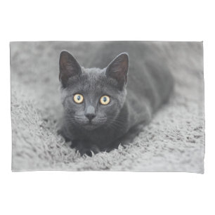 Funda De Cojín Animales de bebé más afectados Gato gris