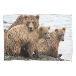 Funda De Cojín Animales de bebé más afectados Oso y Cubos
