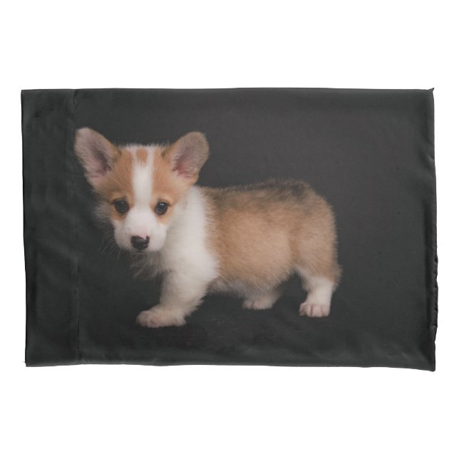 Funda De Cojín Animales de bebé más afectados | Pequeño Corgi (Anverso)