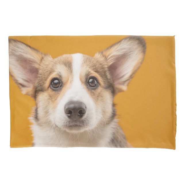 Funda De Cojín Animales de bebé más afectados | Retrato de Corgi  (Anverso)