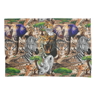Funda De Cojín Animales salvajes de sabana africanos