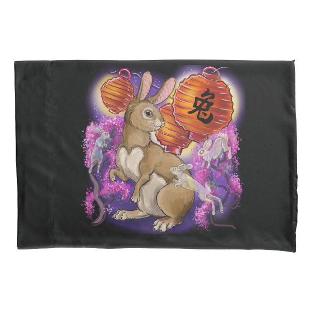 Funda De Cojín Año zodiaco chino del conejo (Anverso)