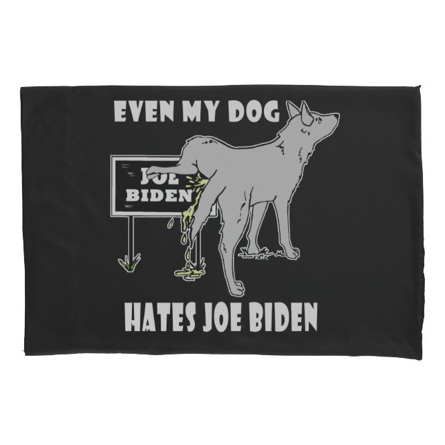 Funda De Cojín Anti Joe Biden My Dog Hates Biden Political Humor  (Anverso)