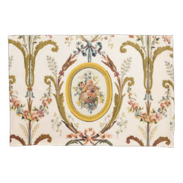 Funda De Cojín Antiguo Rococo Floral Gold Cream Elegante