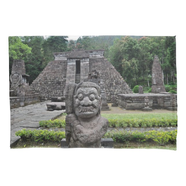 Funda De Cojín Antiguo Templo Exótico Candi Sukuh (Anverso)