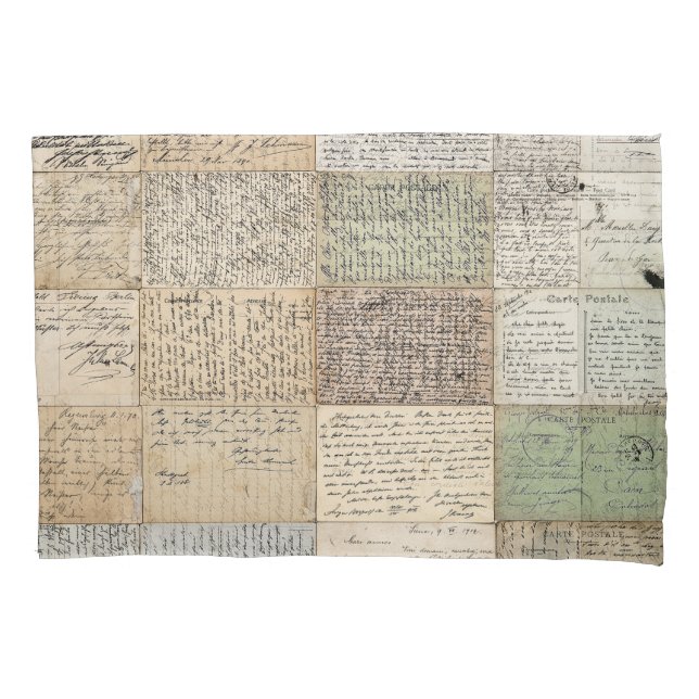 Funda De Cojín Antísimas postales Antecedentes de la época france (Anverso)