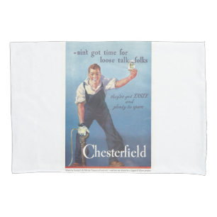 Funda De Cojín Anuncio de cigarrillos de Chesterfield de época