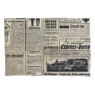 Funda De Cojín Anuncios de periódicos alemanes de 1917