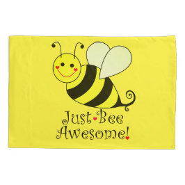 Funda De Cojín Apenas el amarillo impresionante de la abeja