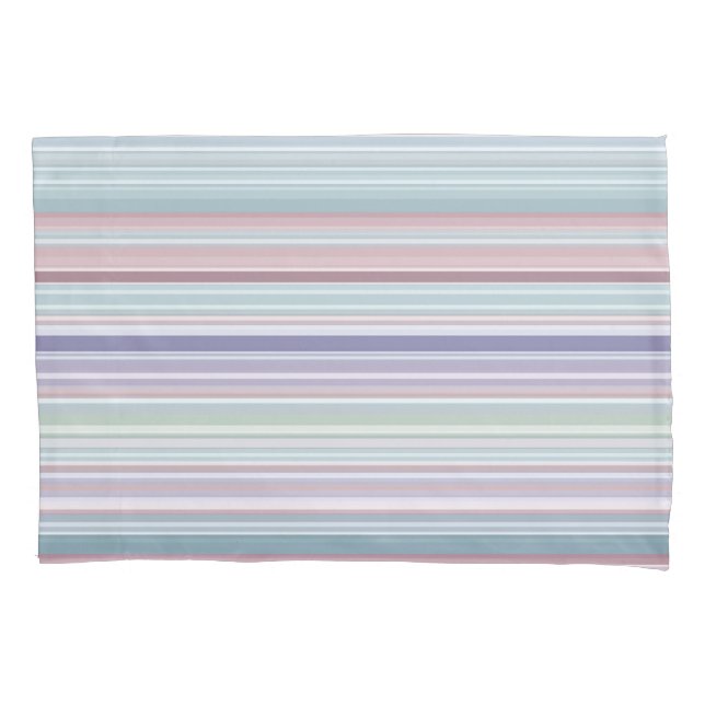 Funda De Cojín Aqua, Blush and Lavender Stripes (Anverso)