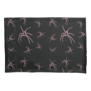Funda De Cojín Arañas De Cazador En Negro,