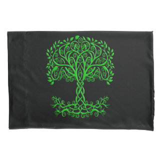 Funda De Cojín Árbol Celta Verde De La Vida