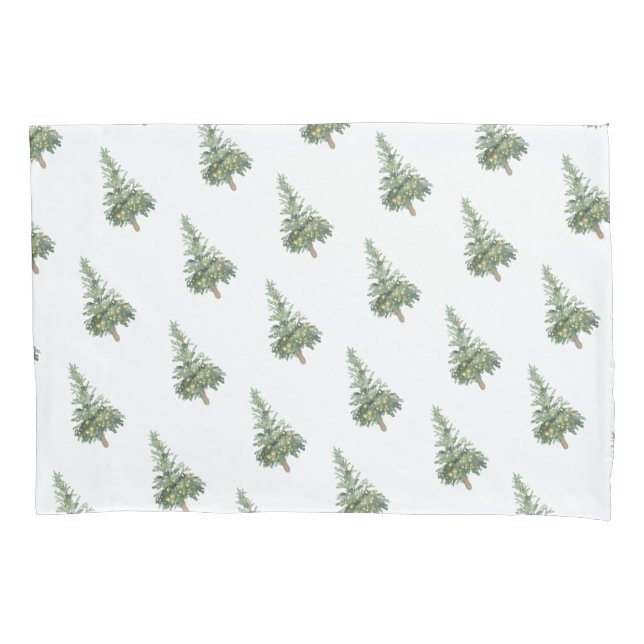 Funda De Cojín Árbol de acuarela Boho Merry Christmas (Anverso)