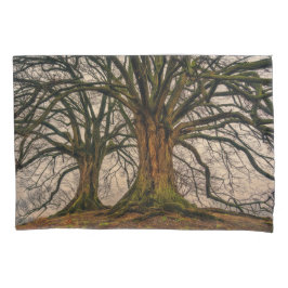 Funda De Cojín Árbol de corteza de madera de madera de otoño, des