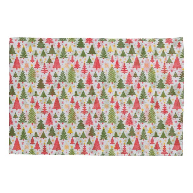 Funda De Cojín Árbol de Navidad Multicolor (Reverso)
