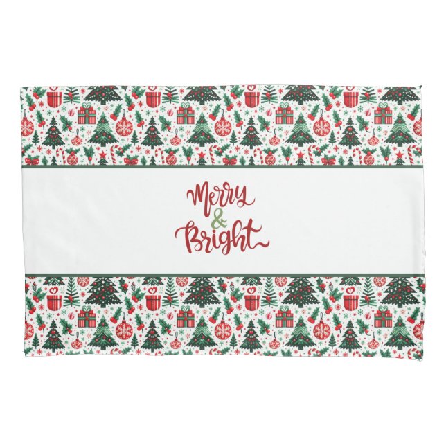 Funda De Cojín Árbol de Navidad, regalos, caramelos (Anverso)