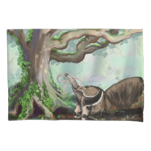 Funda De Cojín Árbol de selva y ancla gigante