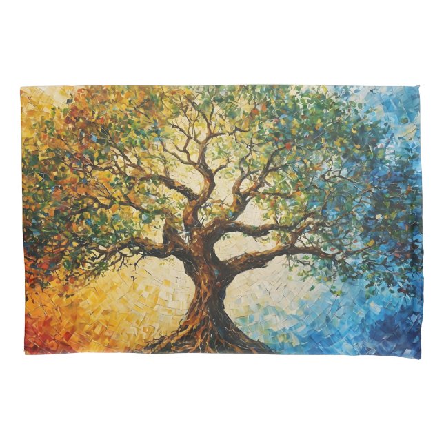 Funda De Cojín Árbol del conocimiento - Pintura de petróleo (Anverso)