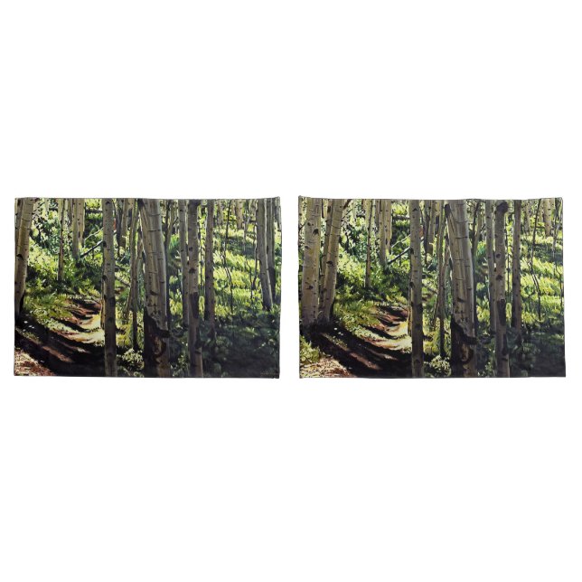 Funda De Cojín Árboles de los ápitos forestales (Reverso-Set)