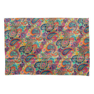 Funda De Cojín Arco iris brillante Paisley