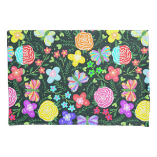 Funda De Cojín Arcoiris de flor de mariposa