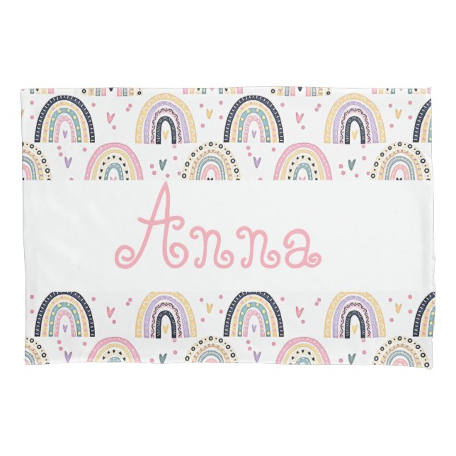 Funda De Cojín Arcos de colores pastel personalizados (Anverso)