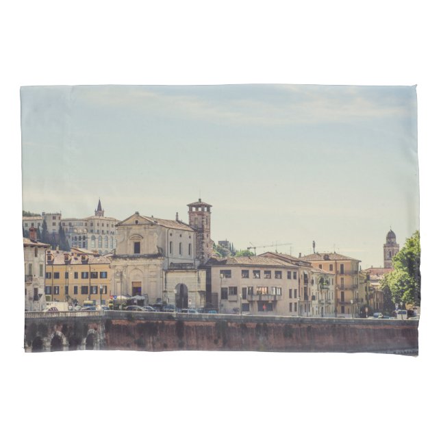 Funda De Cojín Arquitectura de Verona, Italia (Anverso)