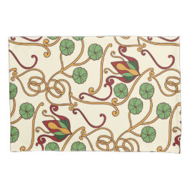 Funda De Cojín Art Nouveau-inspired floral design