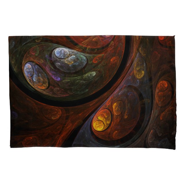 Funda De Cojín Arte abstracto de conexión fluida (Anverso)