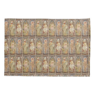 Funda De Cojín Arte Antiguo Patrón de las Horas del Día de Mucha