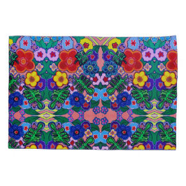 Funda De Cojín Arte de flores luminosas abstractas