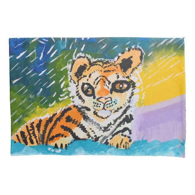 Funda De Cojín "Arte de los niños" de Baby Tiger (Anverso)