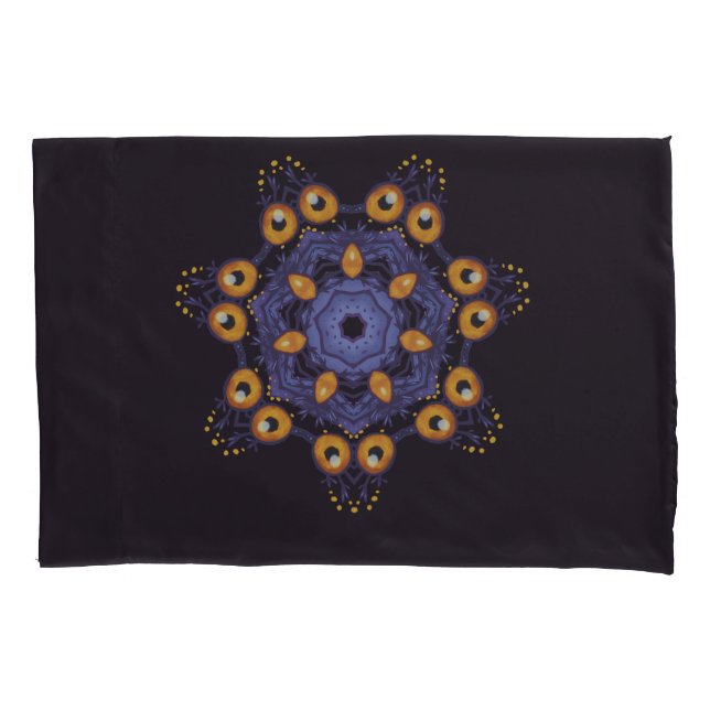 Funda De Cojín Arte de monstruo mandala lindo espeluznante criatu (Anverso)
