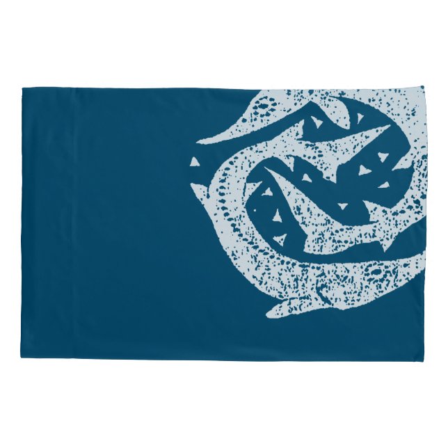 FUNDA DE COJÍN ARTE DE WOODCUT DE STURGEON WOODCUT (Reverso)