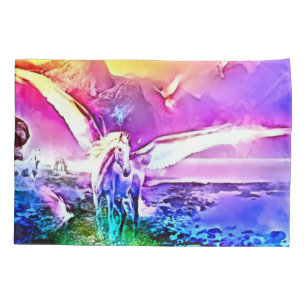 Funda De Cojín Arte del aerógrafo de la fantasía de Pegaso de l