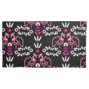 Funda De Cojín Arte folclórico escandinavo de Cockerel