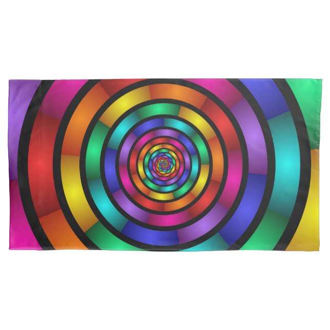 Funda De Cojín Arte fractal moderno y psicodélico (Anverso)