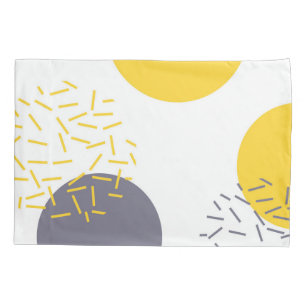 Funda De Cojín Arte geométrico amarillo, fresco, moderno, de mod