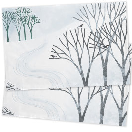 Funda De Cojín Arte paisajístico de nieve de invierno