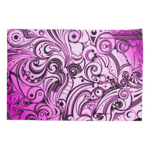 Funda De Cojín Arte púrpura del aerógrafo de la pintada