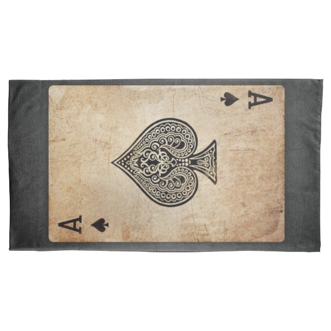 Funda De Cojín As de espadas lanzar almohada (Anverso)