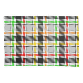 Funda De Cojín Ash Gray Black Multicolour Flannel Plaid Tartan