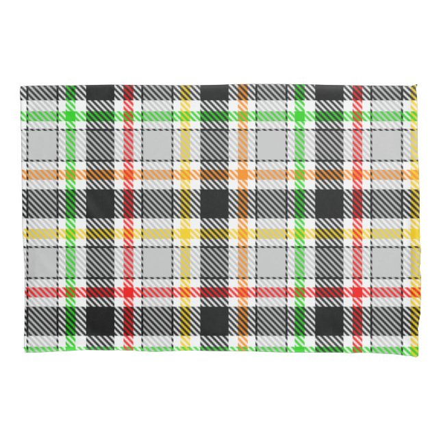 Funda De Cojín Ash Gray Black Multicolour Flannel Plaid Tartan (Anverso)