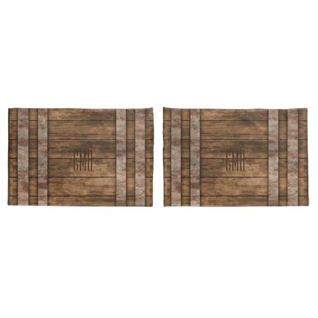 Funda De Cojín Aspecto de barril de madera (Reverso-Set)
