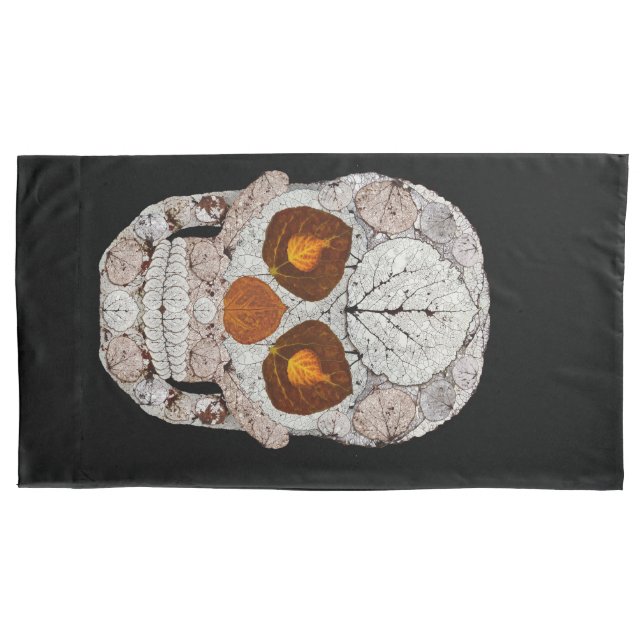 Funda De Cojín Aspen Leaf Skull 11 (Anverso-izquierdo)