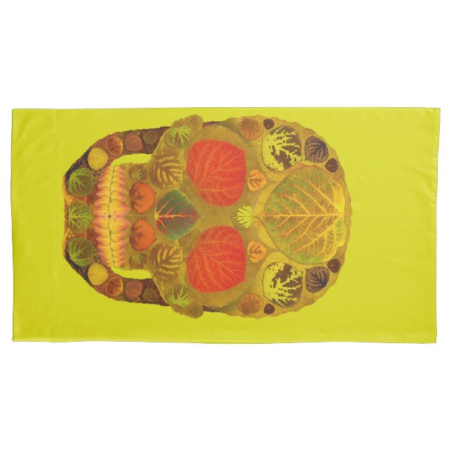 Funda De Cojín Aspen Leaf Skull 12 (Anverso-izquierdo)