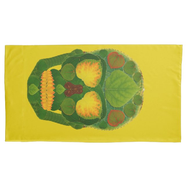 Funda De Cojín Aspen Leaf Skull 9 (Anverso-izquierdo)